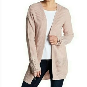 Ten Sixty Sherman Blush Pink Cardigan Sweater Large